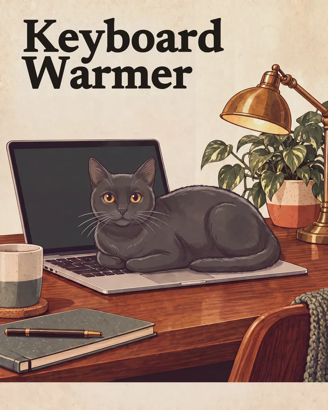 The Keyboard Warmer — The warm spot is always the keyboard.